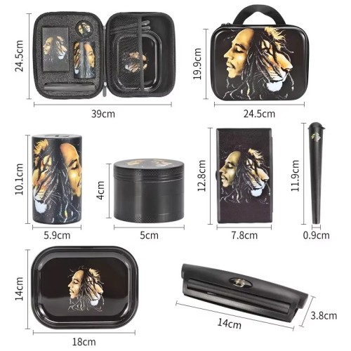 Magnetic Lid New Style Smoking Accessories Kit With Cigarette Rolling Machine Smoking Accessories Set