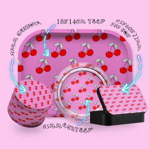 Hot Sale Customized Logo Smoking Set Tobacco Accessories Kit Smoking Kit Rolling Tray Grinder Jar Set