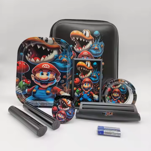 Wholesale 4 in 1 Smoking Accessories Set Cigarette Herb Rolling Tray Grinder Smoking Kit Set