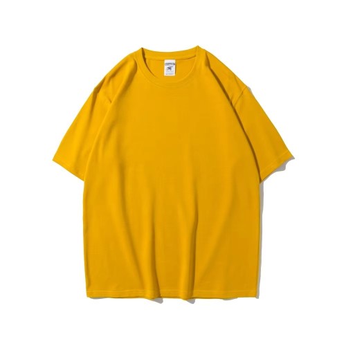 Custom Logo Unisex 280gsm Heavy Weight Plain Cotton T-shirt Overisezed Solid Tee Shirts Design Your Brand