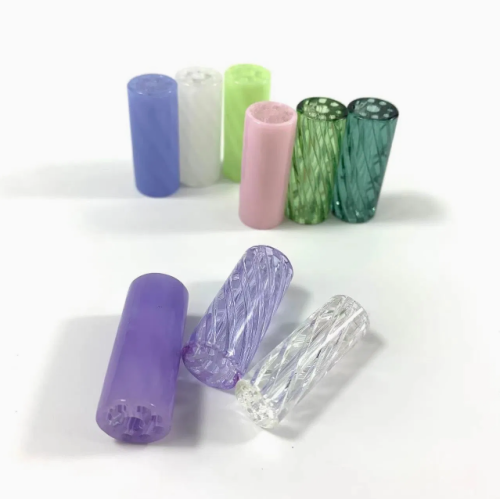 Custom Smoking Accessories Diamond Clear Smoking Rip Tip 9 Holes Glass Filter Tips