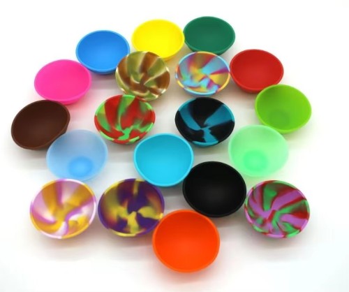 Round Silicone Rubber Pinch Bowls Mini Silicone Mixing Bowl Wax Container for Butane Slick Oil and Herb