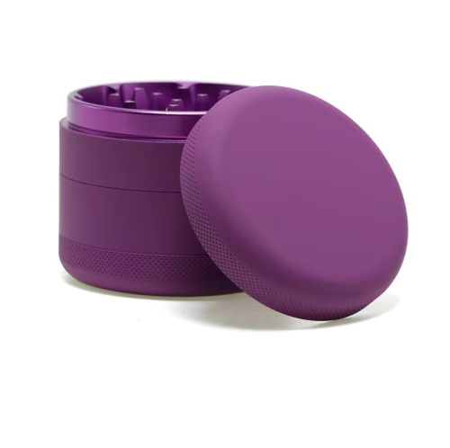 Custom Logo 4 Layers Coating Matte Aluminum Alloy Rubber Herb Grinder Silicone Paint Tobacco Grinders