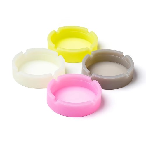 Wheel Tyre Smell Proof Butt Bucket Ashtray Custom Printed Collapsible Silicone Ashtray
