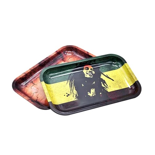 Custom logo Herb Tobacco Roller Tray Metal Smoking Serving Tinplate Tray Cheap Price
