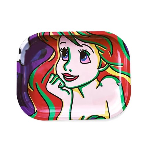 Custom logo Herb Tobacco Roller Tray Metal Smoking Serving Tinplate Tray Cheap Price