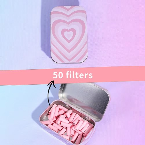 New Arrival 7 in 1 Portable Smoking Set Pink Color Printed Herb Grinder Tips Rolling Paper Machine