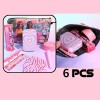 New Arrival 7 in 1 Portable Smoking Set Pink Color Printed Herb Grinder Tips Rolling Paper Machine