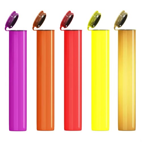 Custom Pre Child Proof Roll Tubes Pop Top Tube Container Packaging Plastic Biodegradable Childproof Cigar Tubes