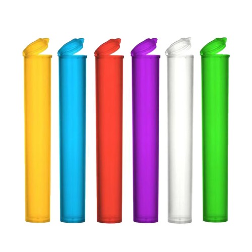 Custom Pre Child Proof Roll Tubes Pop Top Tube Container Packaging Plastic Biodegradable Childproof Cigar Tubes