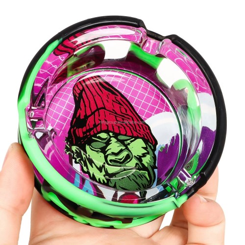 High Quality Cigar Ashtray for Home Office Custom Logo Silicone Smokeless Portable Ashtray