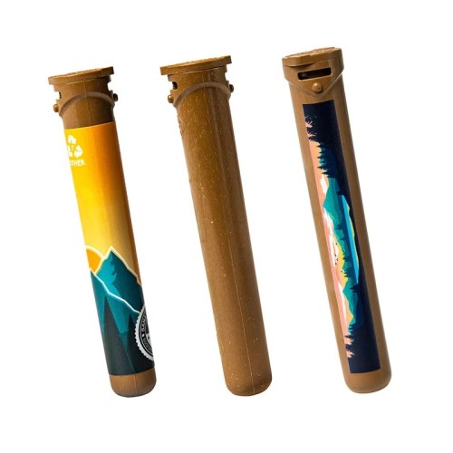 Custom Pre Child Proof Roll Tubes Pop Top Tube Container Packaging Plastic Biodegradable Childproof Cigar Tubes
