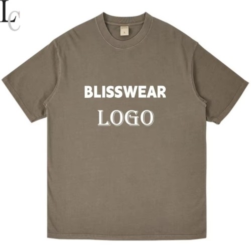 Custom Heavyweight T-shirt Washed Vintage t Shirt Acid Wash Distressed 100% Cotton