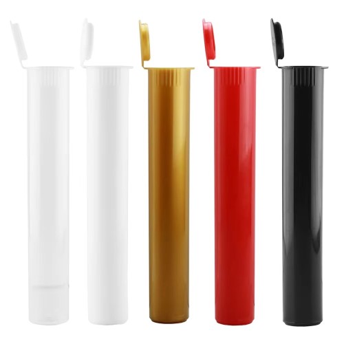 Custom Pre Child Proof Roll Tubes Pop Top Tube Container Packaging Plastic Biodegradable Childproof Cigar Tubes