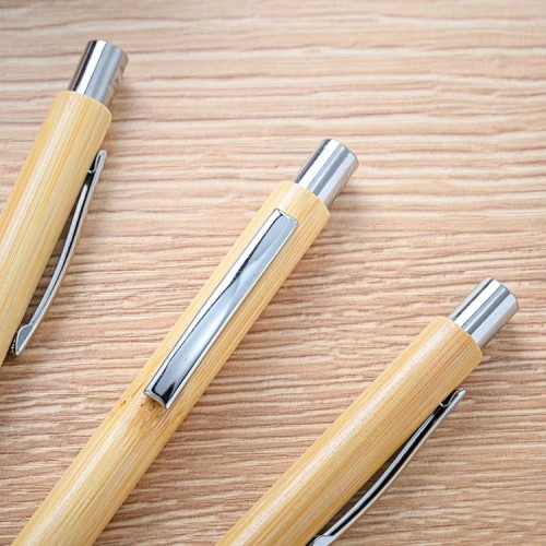 JH Brand Eco Friendly Ballpoint Wood Pen Stylus Tip Bamboo Pens With Custom Logo