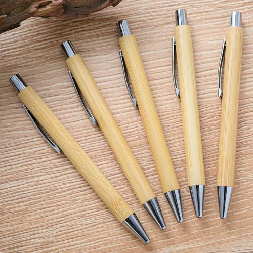 JH Brand Eco Friendly Ballpoint Wood Pen Stylus Tip Bamboo Pens With Custom Logo