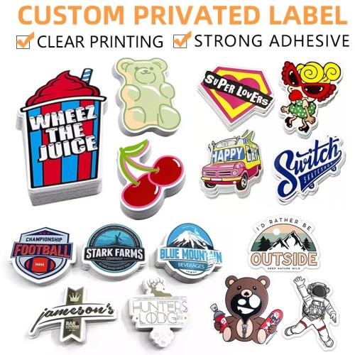Custom LOGO Printing Die Cut Vinyl Stickers Customized Waterproof Cartoon Stickers Manufacturers Custom Stickers