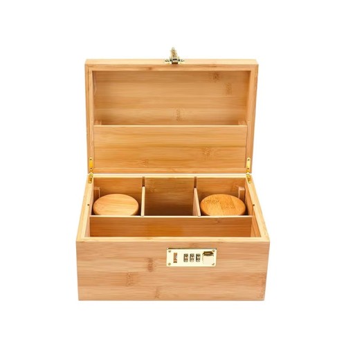 Custom Logo Wooden Bamboo Box Wholesale Smoking Kit Set Herb Grinder Rolling Tray Tobacco Kit