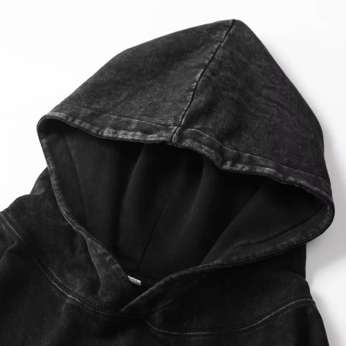 Hoodie Acid Wash Oversized Hoodie Vintage Men Heavyweight French Terry Hoodie Custom