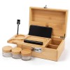 Custom Logo Wooden Bamboo Box Wholesale Smoking Kit Set Herb Grinder Rolling Tray Tobacco Kit