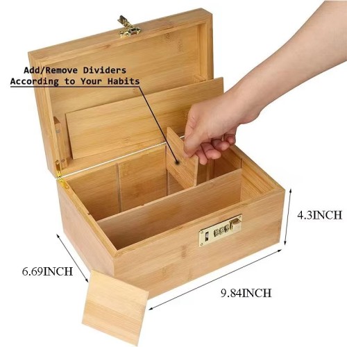Custom Logo Wooden Bamboo Box Wholesale Smoking Kit Set Herb Grinder Rolling Tray Tobacco Kit