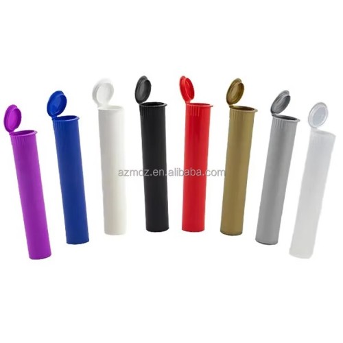 Wholesale High Quality Colorful Child Resistant Plastic Tube Empty Plastic Cartridge Pop Top Tube