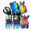 Customized Logo Holographic Vinyl Sticker Rainbow Effect Custom Laser Hologram Eggshell Label