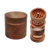 Hot Sale Wooden Herb Grinder High Quality Aluminum Alloy 4 Layers Wood Tobacco Grinder Custom logo