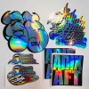 Customized Logo Holographic Vinyl Sticker Rainbow Effect Custom Laser Hologram Eggshell Label