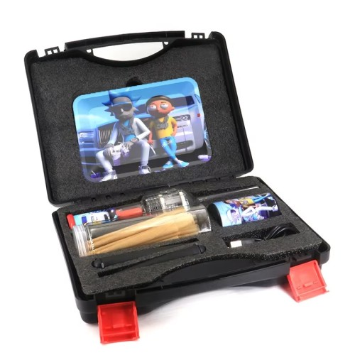 Portable Herb Grinder With Filler Rolling Tray Plastic Jar Automatic Electric Herb Grinder Smoking Set