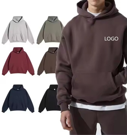 High Quality French Hoodie Heavy 100% Cotton Hoodie Pullover Sweatshirt Custom Logo Terry Blank Hoodies for Men