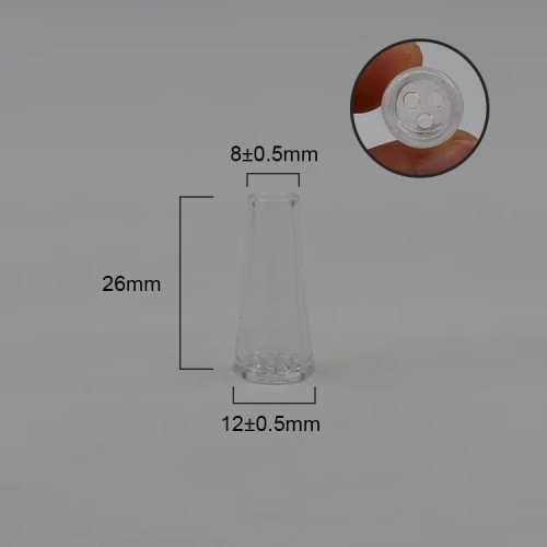 Customized Size Pre Rolled Glass Filter Cone Tips Conical Glass Tube