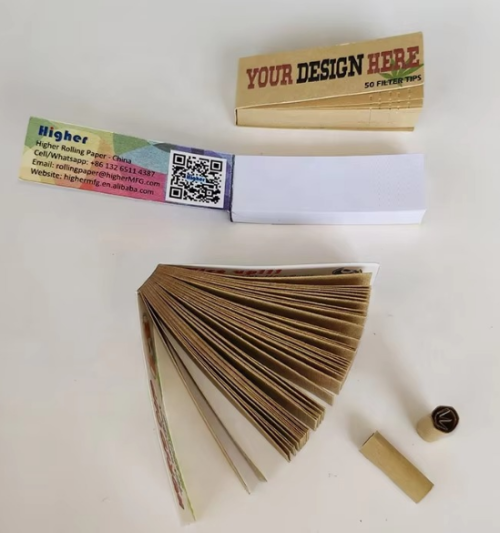 Custom Unbleached Brown Smoking Roaches WIDE Filter Tip for Rolling Paper