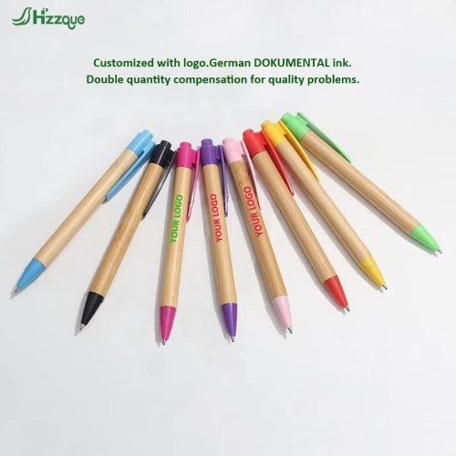 Custom Logo Recycled Wooden Bamboo Ballpoint Pens Personalized Promotional Wood Pens
