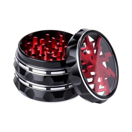 Black Metal Herb Grinder Custom Logo 63mm Spice Crusher Manufacturer China Metal Grinder