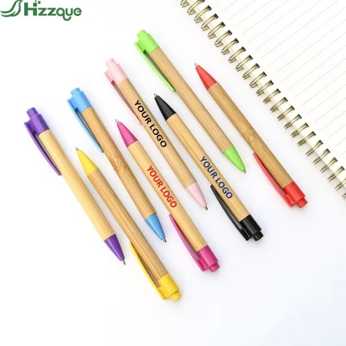 Custom Logo Recycled Wooden Bamboo Ballpoint Pens Personalized Promotional Wood Pens