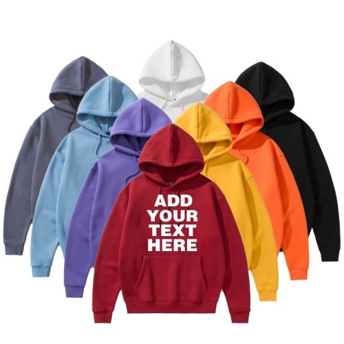 Custom Embroidery Print Logo 100% Cotton Pullover Hoodies Customize Brand Logo for Unisex