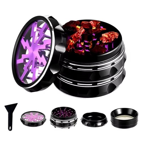 Black Metal Herb Grinder Custom Logo 63mm Spice Crusher Manufacturer China Metal Grinder