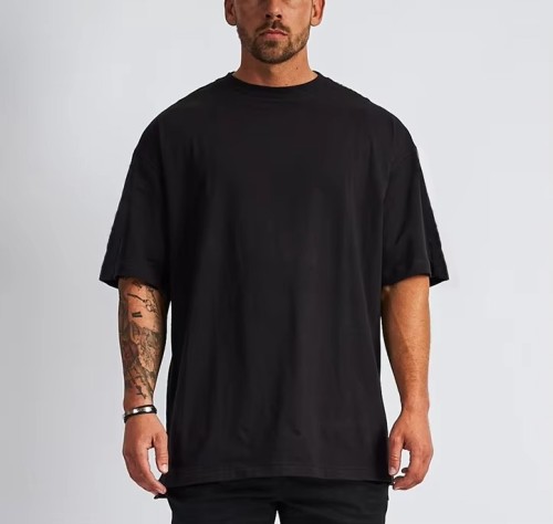 Custom Brand Plain Oversized Blank Loose Fit White Cotton Tshirt Men Polyester White t Shirt