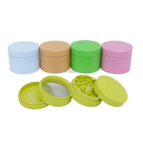 JC8315-4KC Colorful Ceramic Herb Grinder 63MM Custom Logo Durable Kitchen Grinder