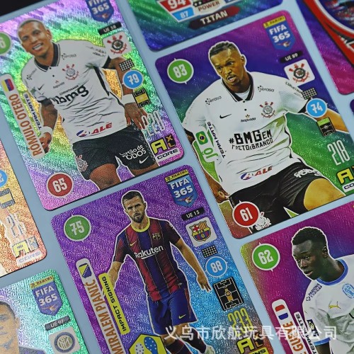 2025 Wholesale 300 Boxes 55 Pcs Football Star Card Gold Foil Flash Card Board Game Collection Gold Card