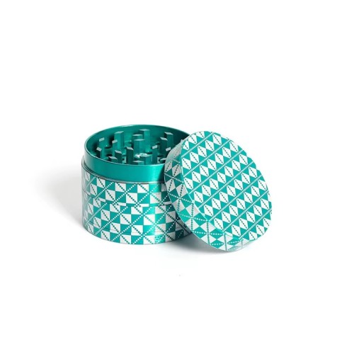 Customizable Logo 40mm Metal Zinc Alloy Herb Grinder Hot Selling 4-Layer Flat Tobacco Grinder Portable Smoke Grinder