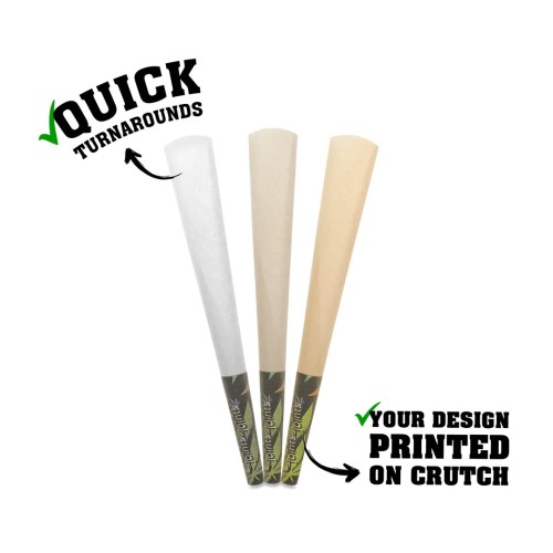 Custom Pre Rolled Cones Printing on 40MM Tips in Tower Box Packaging (700CT)