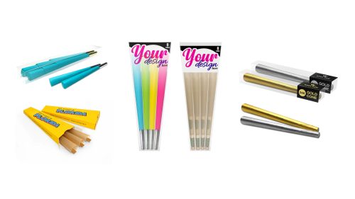 Custom Pre Rolled Cones Printing on 40MM Tips in Tower Box Packaging (700CT)