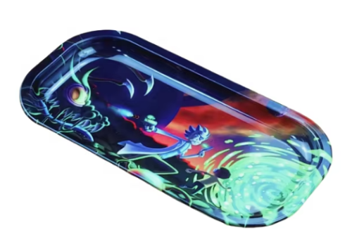 Custom Logo Printed Rectangle Eco-Friendly Rolling Tray Lightweight for Smoking Accessories Serving Tray