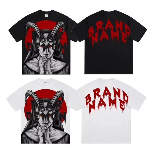 Custom Your want Brand Name T-shirt High Quality 250g 100%Cotton Shirts Wholesale Men's Tshirt