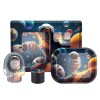 Smoking Accessories 4PCS Sets One Glass Ashtrays Combination Rolling Tray Grinder Customize Smoking Kit Set