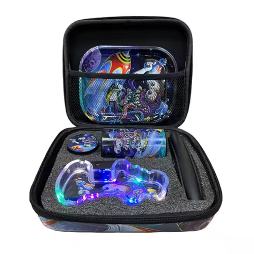 Wholesale New Design Tobacco Bag With Stash Jar Scale Plastic Roller Tube Smoking Accessories Kit