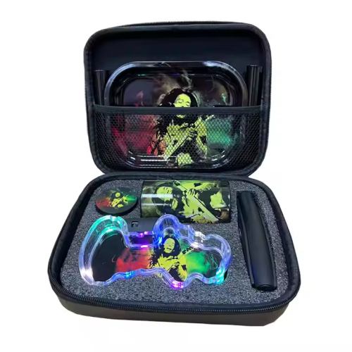 Wholesale New Design Tobacco Bag With Stash Jar Scale Plastic Roller Tube Smoking Accessories Kit