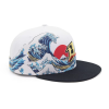 Cap S M L Size 3D Embroidery Gold Line Fitted Hat Flat Brim 6 Panel Heat Transfer Printing Pattern